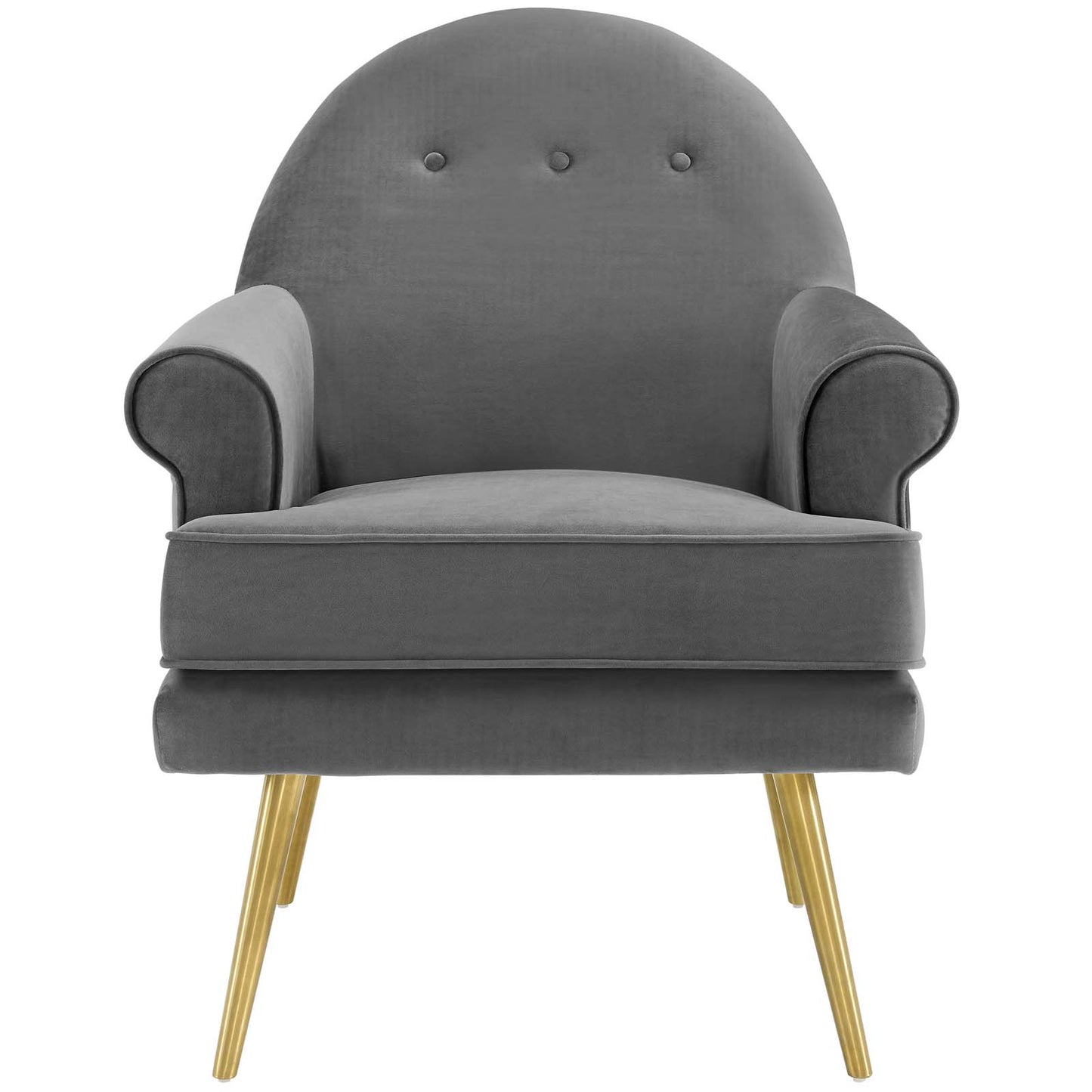 Fauteuil en velours capitonné Revive Performance par Modway