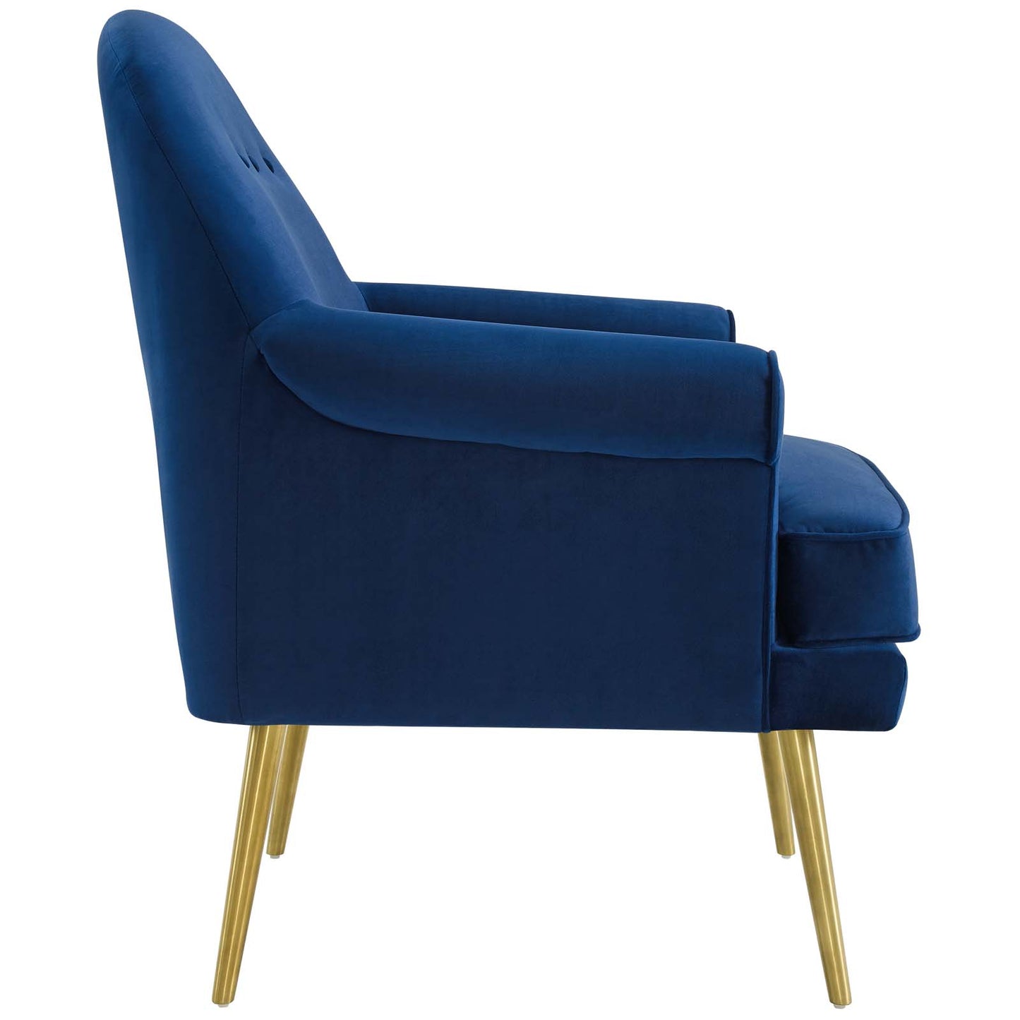 Fauteuil en velours capitonné Revive Performance par Modway