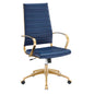 Jive Gold Stainless Steel Highback Office Chair