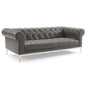 Canapé Chesterfield capitonné en cuir avec boutons Idyll par Modway