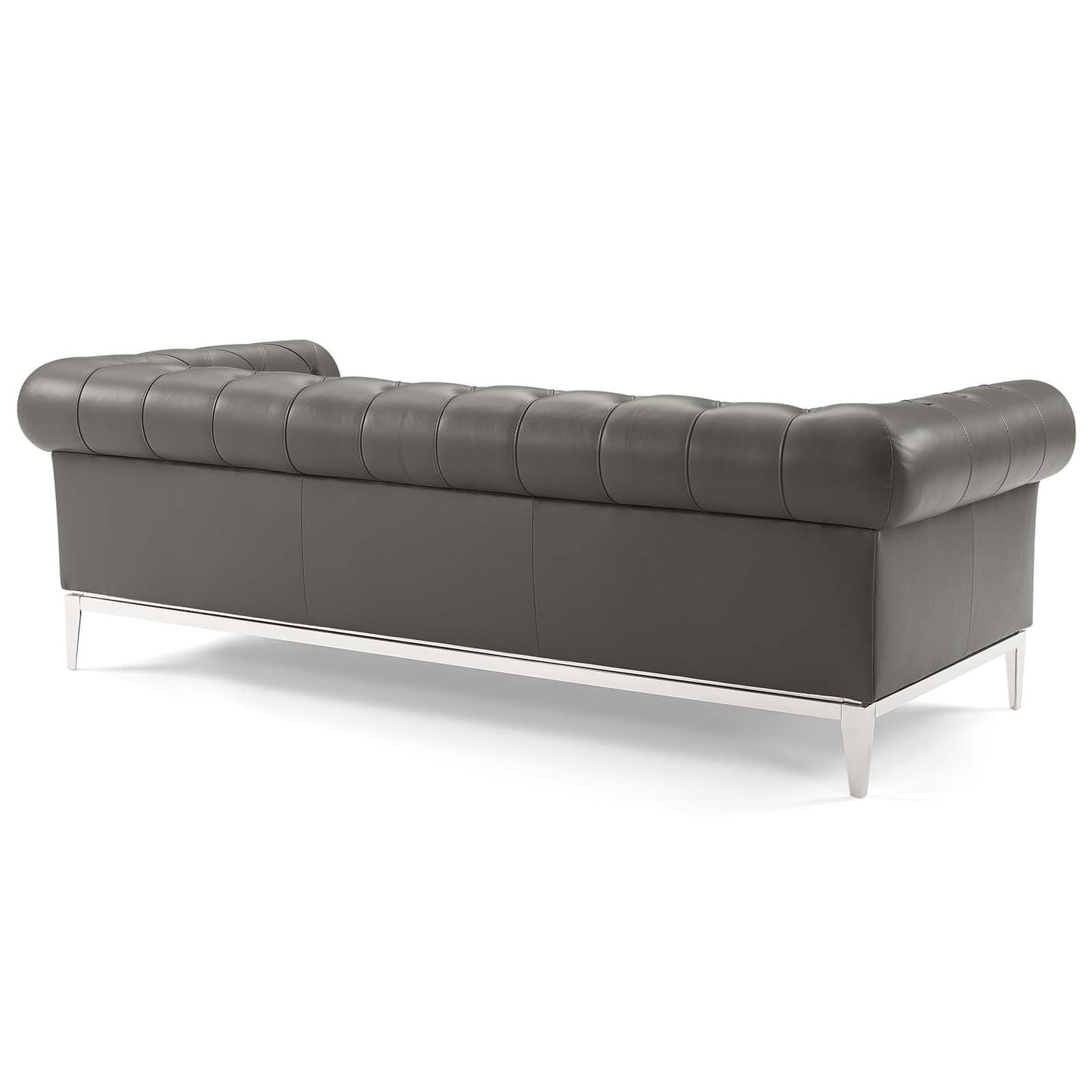 Canapé Chesterfield capitonné en cuir avec boutons Idyll par Modway