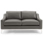 Loveseat de cuero con base de acero inoxidable de 64" y arnés de Modway