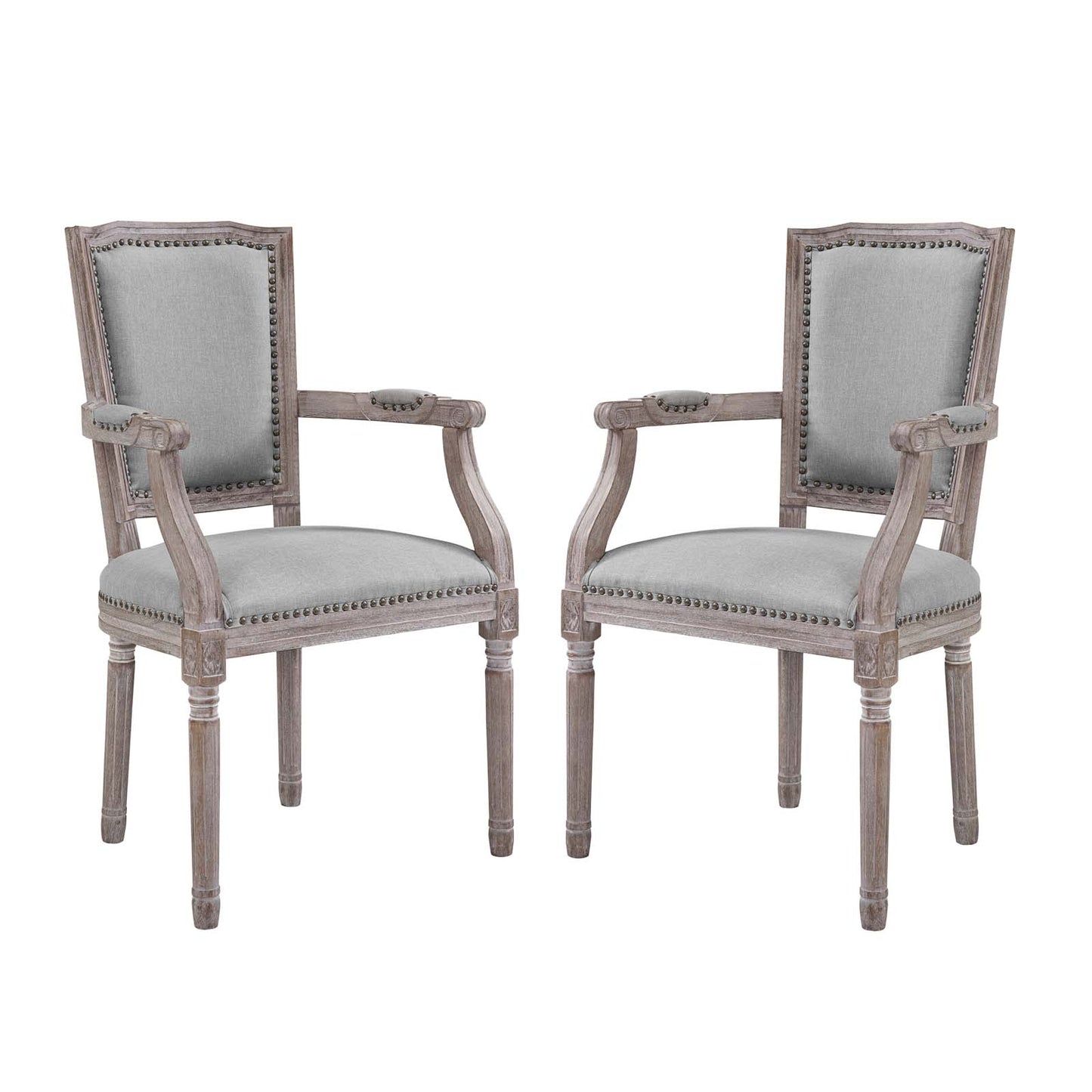 Juego de 2 sillones de comedor tapizados en tela Penchant de Modway