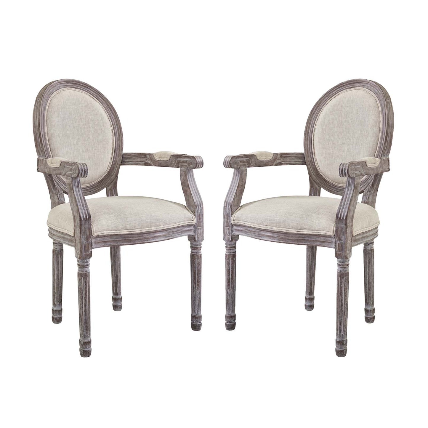 Emanate Upholstered Fabric Dining Armchair Set of 2