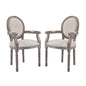 Emanate Upholstered Fabric Dining Armchair Set of 2