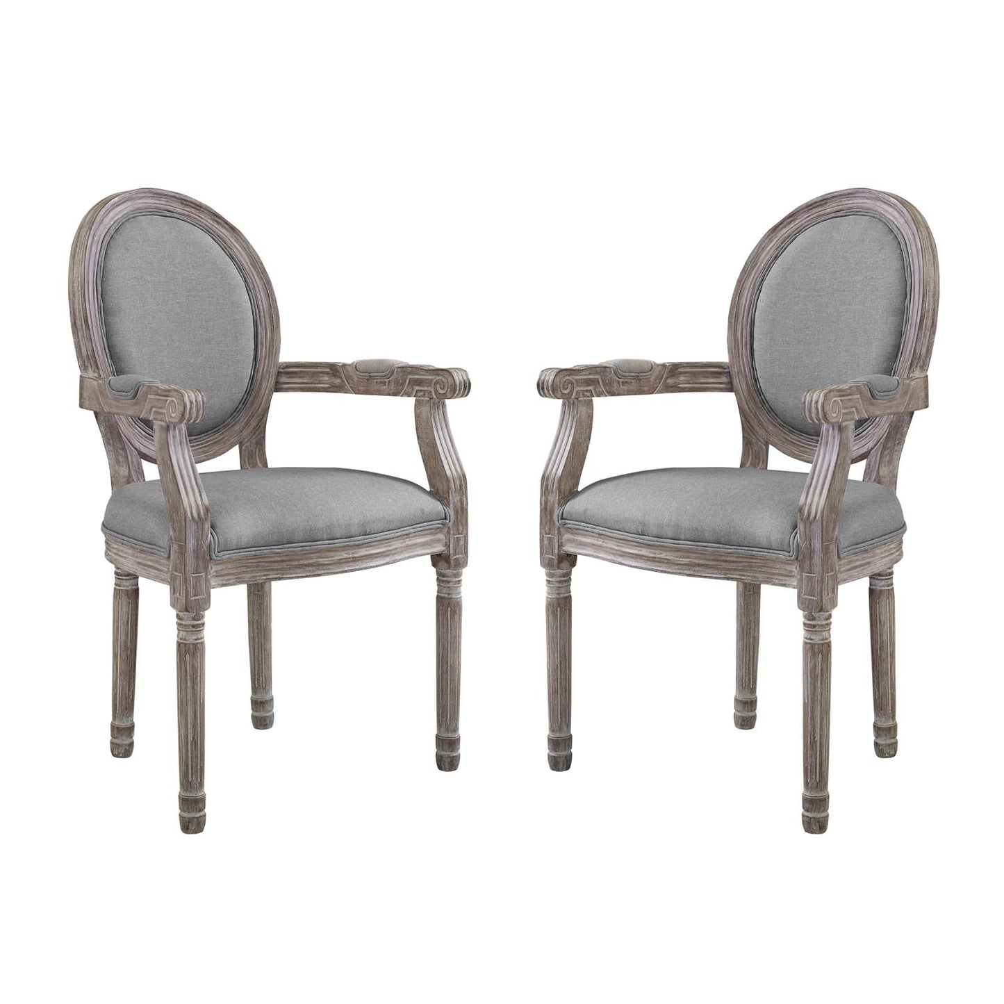 Emanate Upholstered Fabric Dining Armchair Set of 2