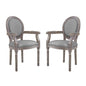 Emanate Upholstered Fabric Dining Armchair Set of 2