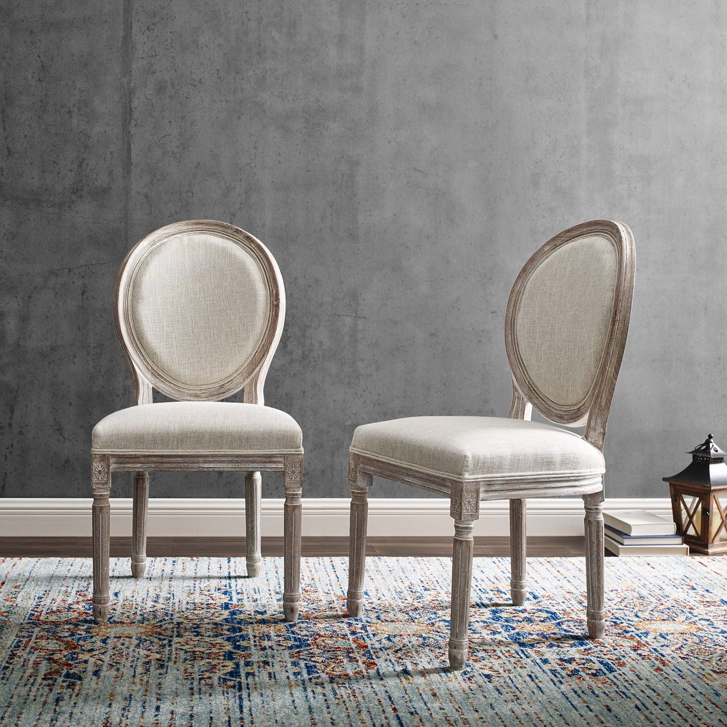 Emanate Upholstered Fabric Dining Side Chair Set of 2