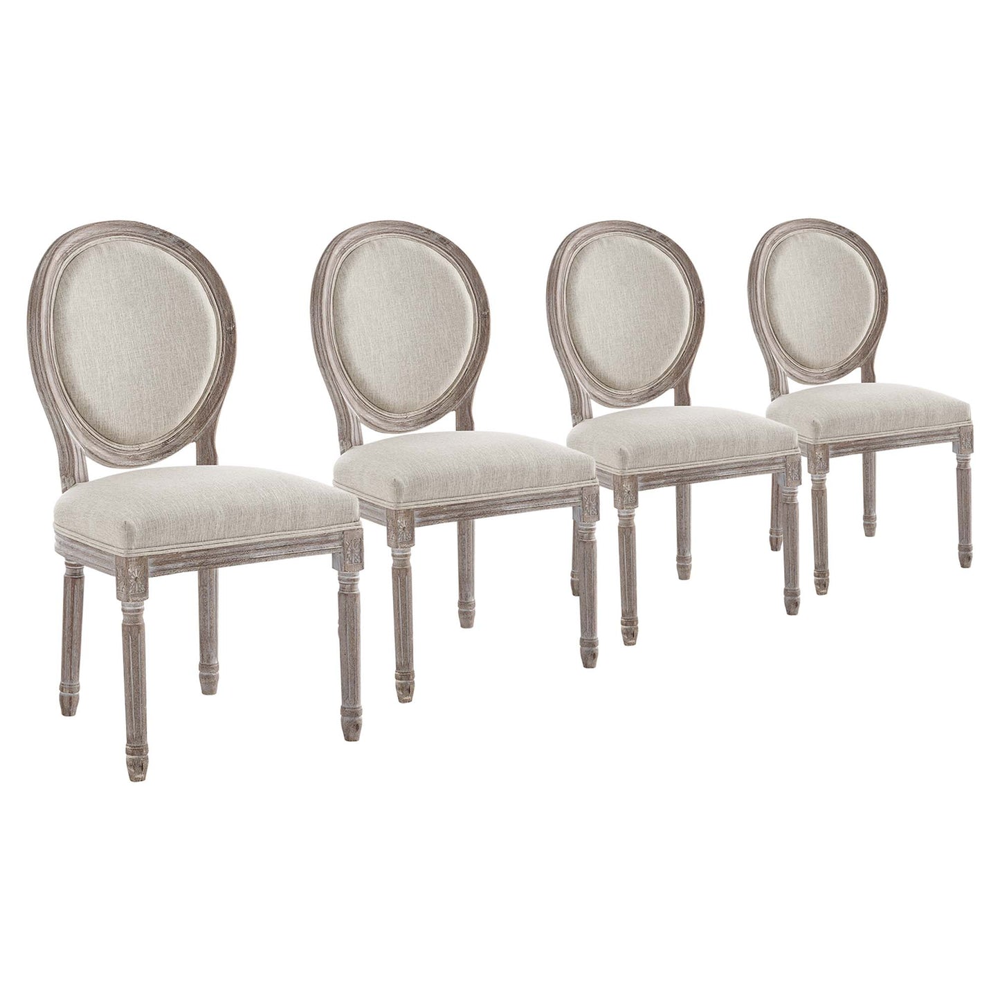 Emanate Upholstered Fabric Dining Side Chair Set of 4