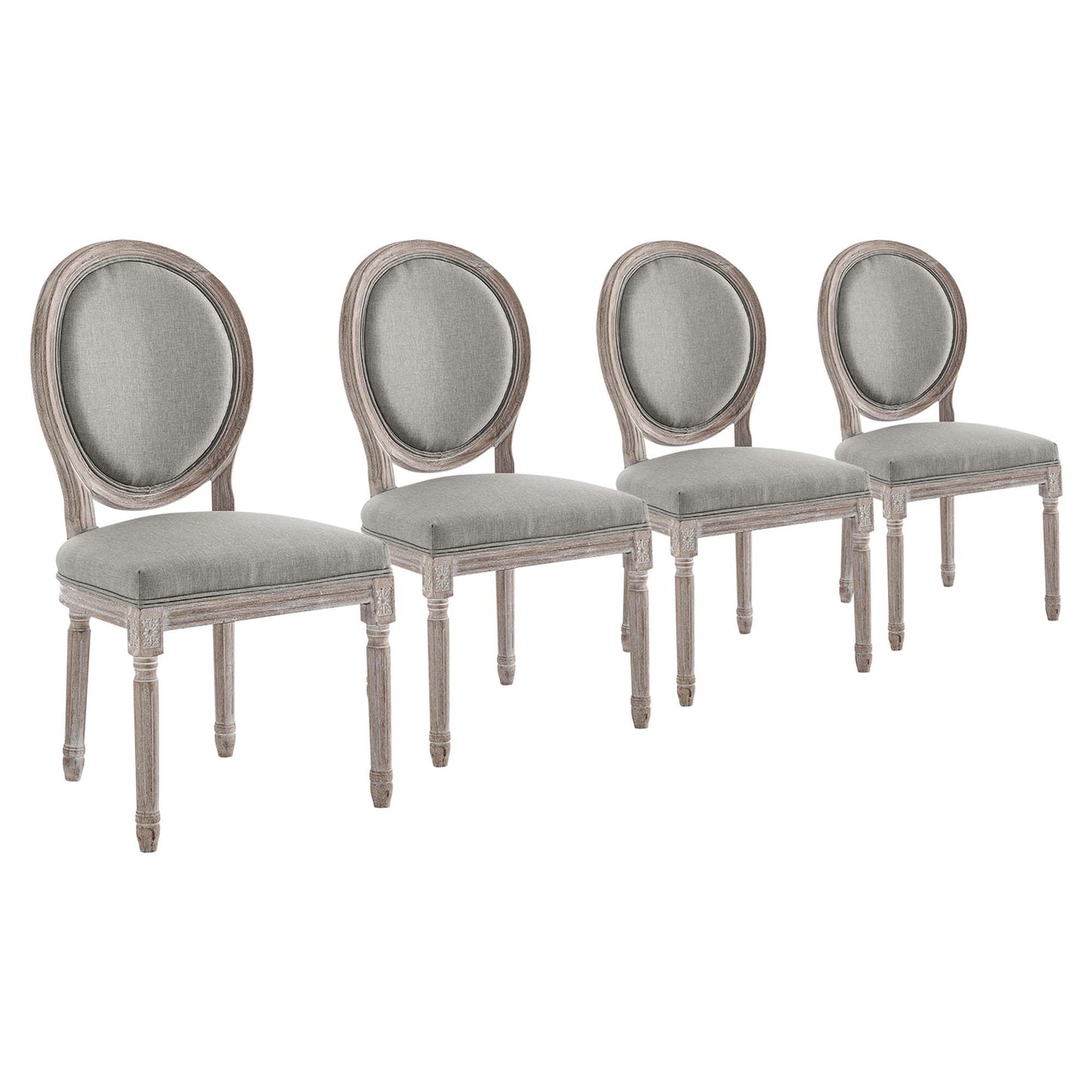 Emanate Upholstered Fabric Dining Side Chair Set of 4