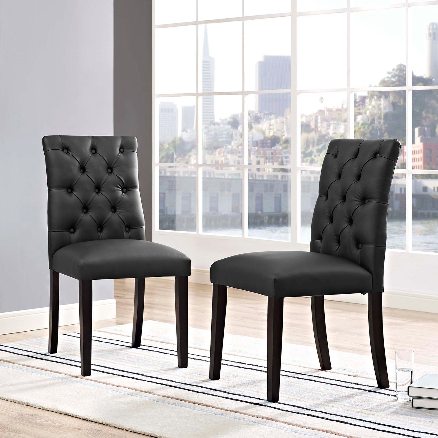 Duchess Vinyl Dining Chair Set of 2