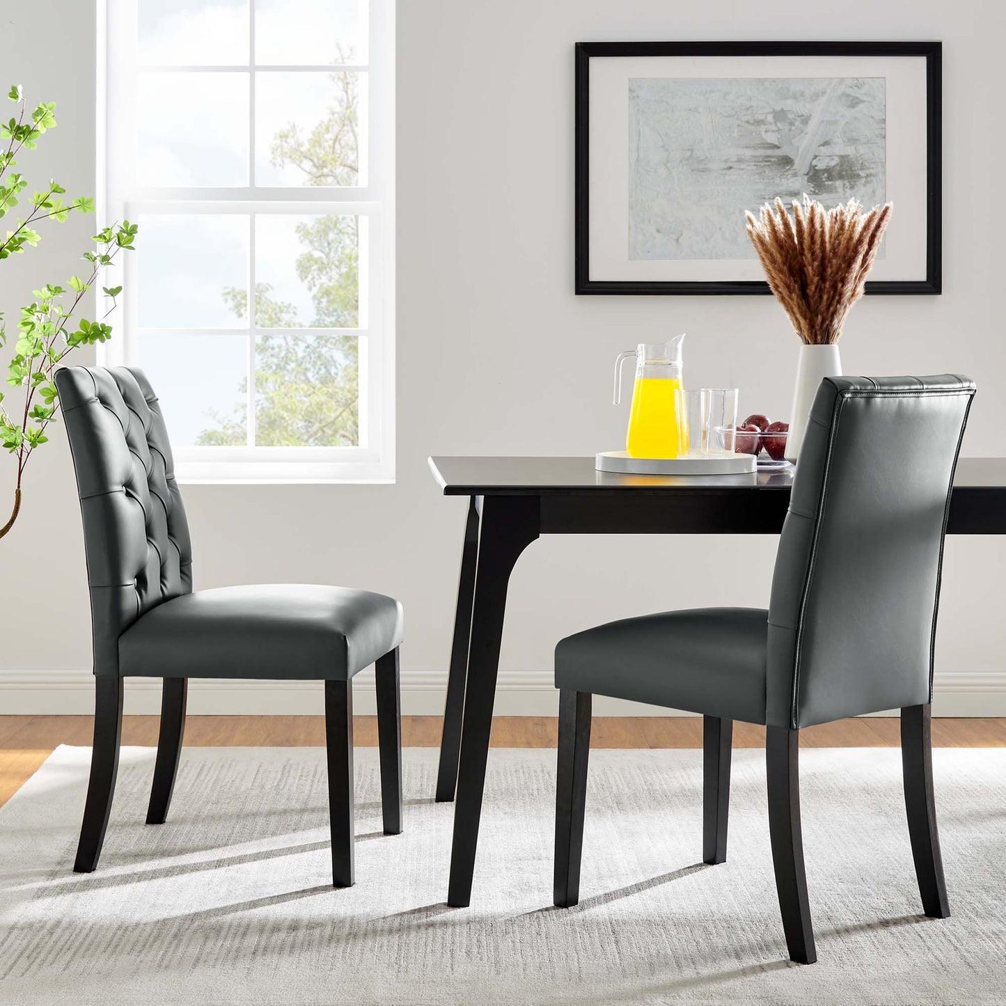 Duchess Vinyl Dining Chair Set of 2