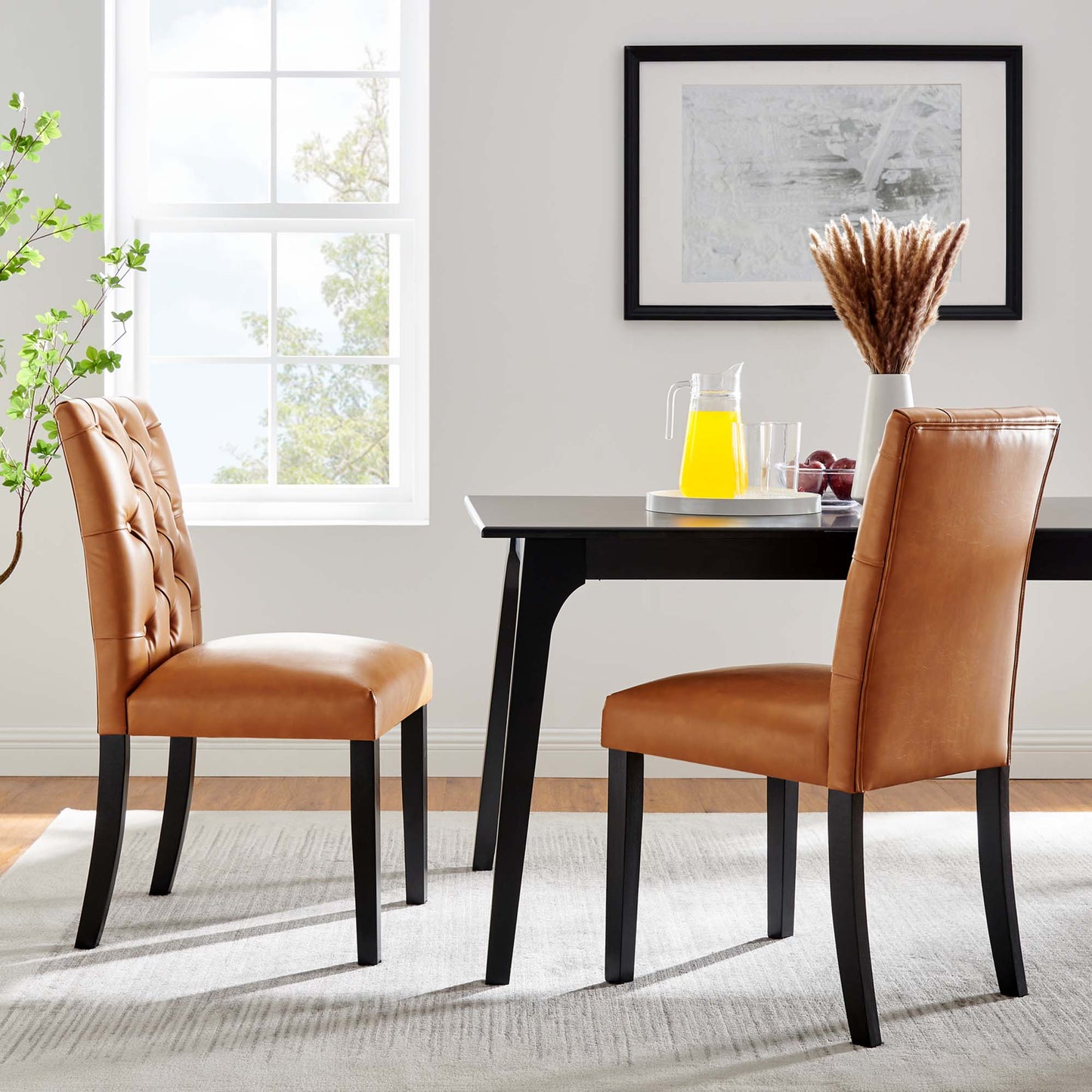 Duchess Vinyl Dining Chair Set of 2