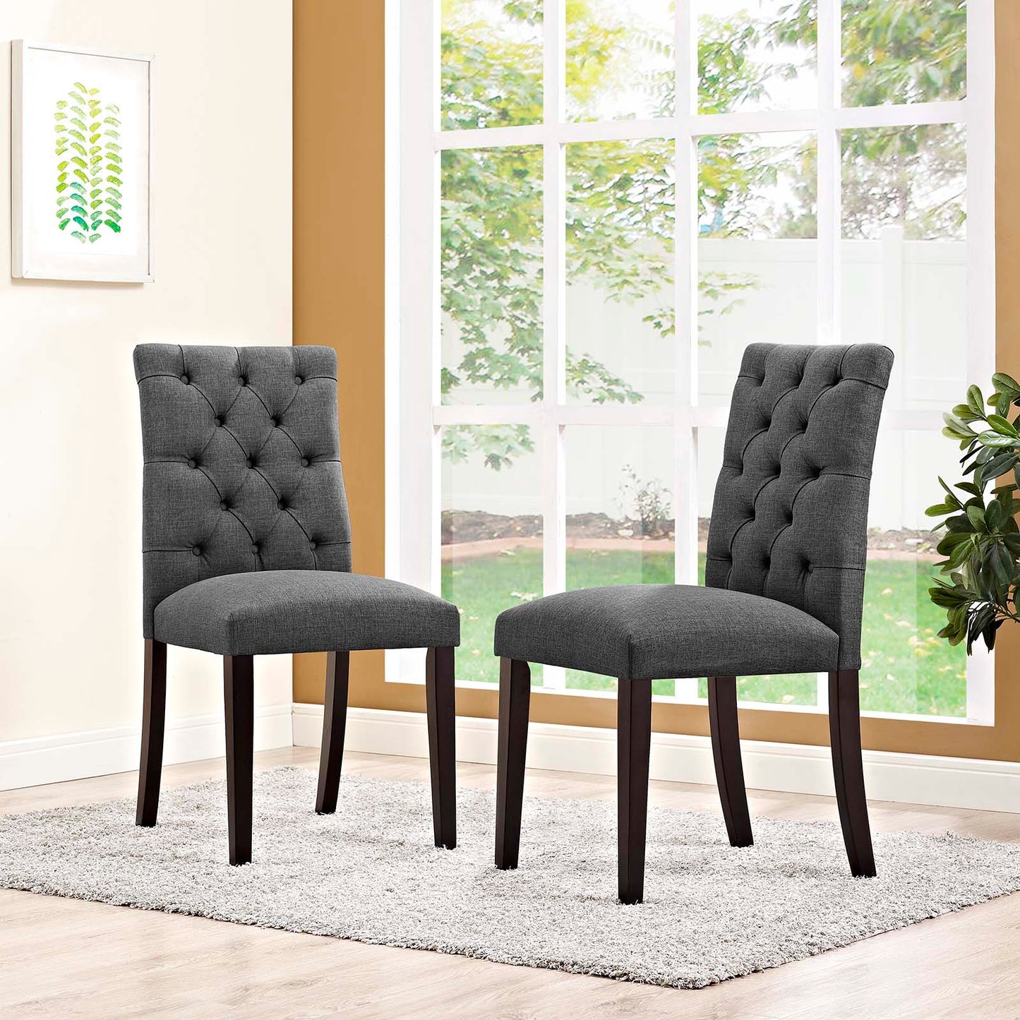 Duchess Fabric Dining Chair Set of 2