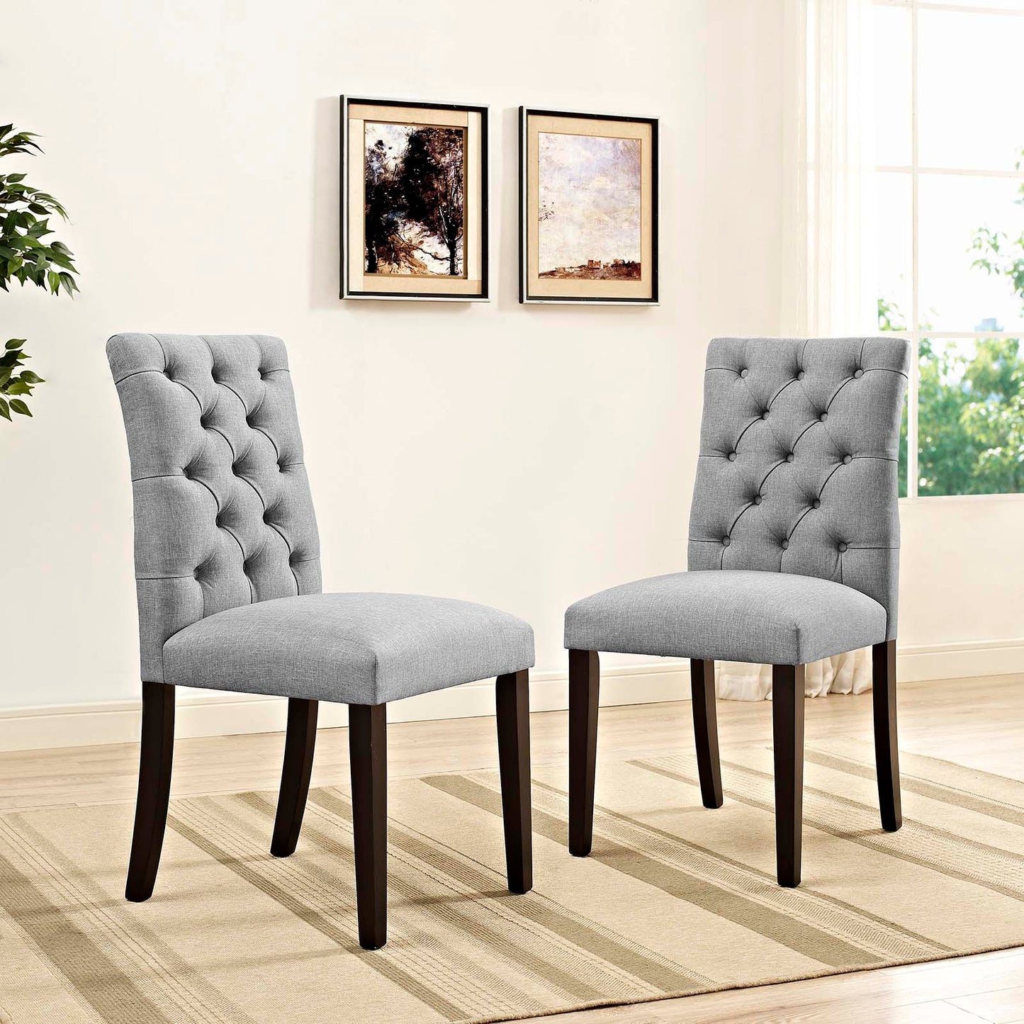 Duchess Fabric Dining Chair Set of 2