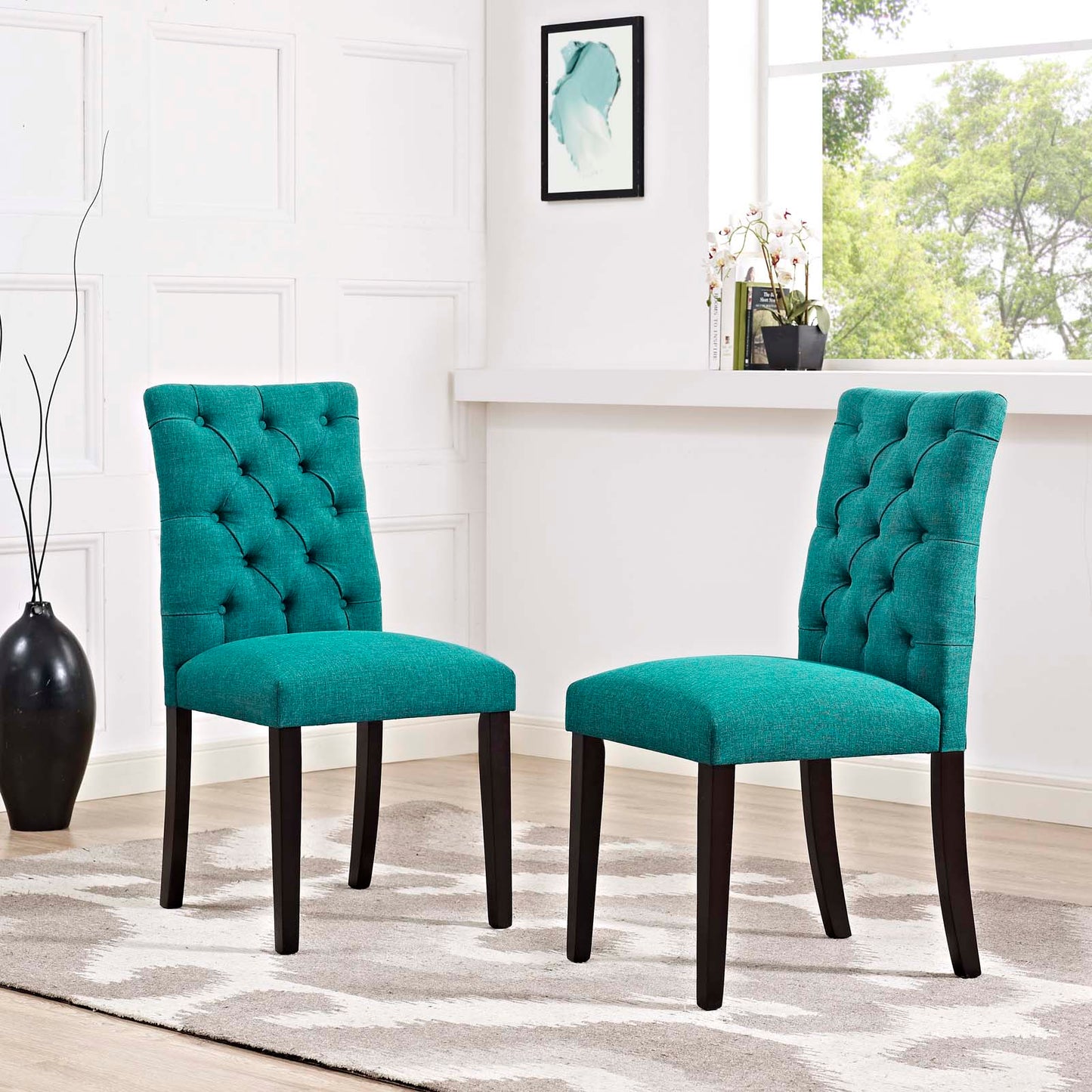 Duchess Fabric Dining Chair Set of 2