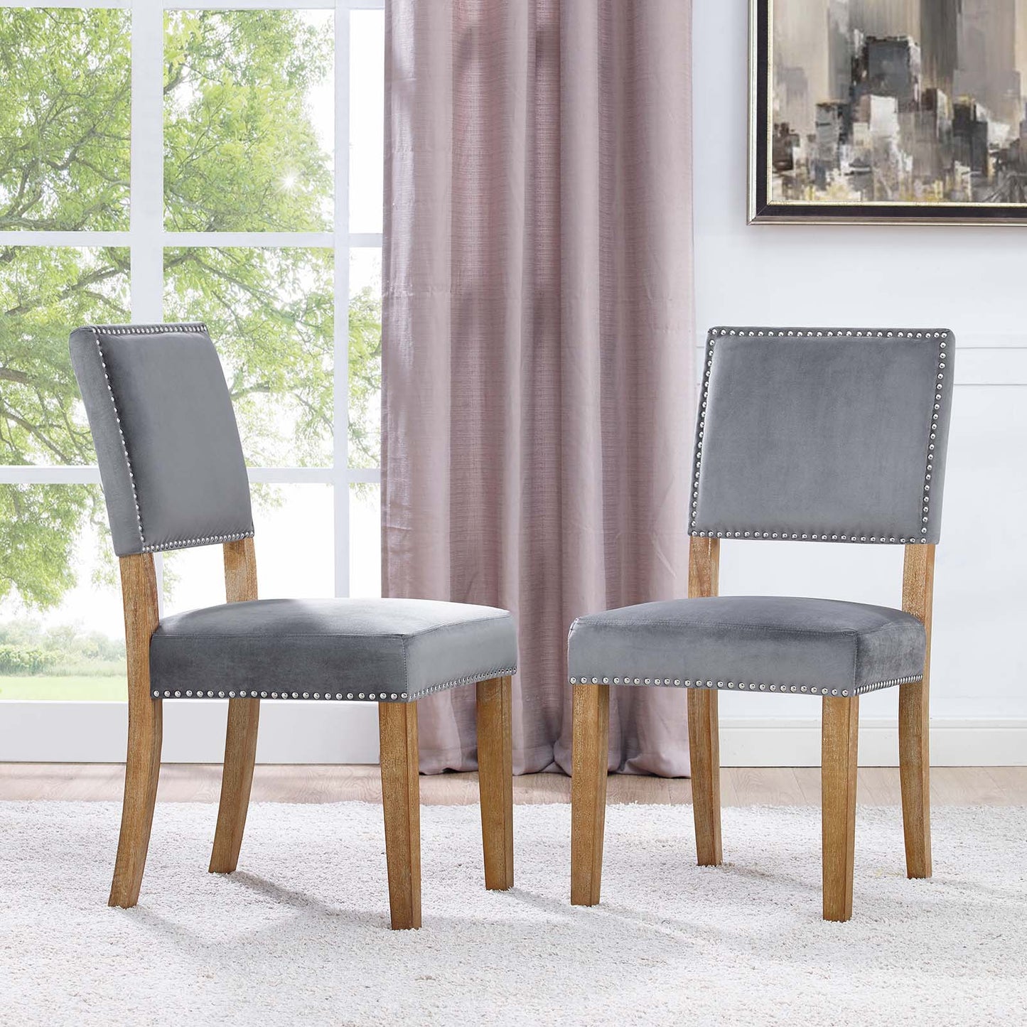 Oblige Wood Dining Chair Set of 2