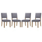 Oblige Wood Dining Chair Set of 4