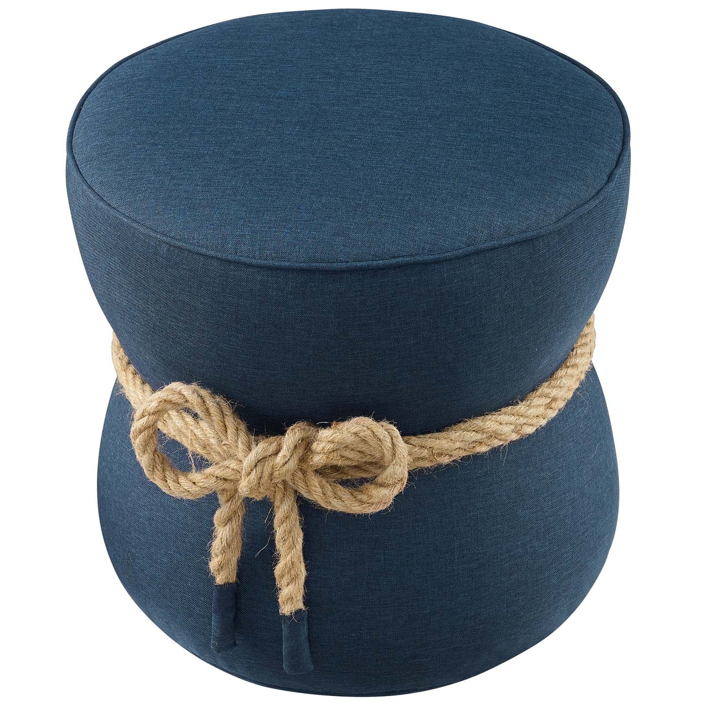 Beat Nautical Rope Upholstered Fabric Ottoman