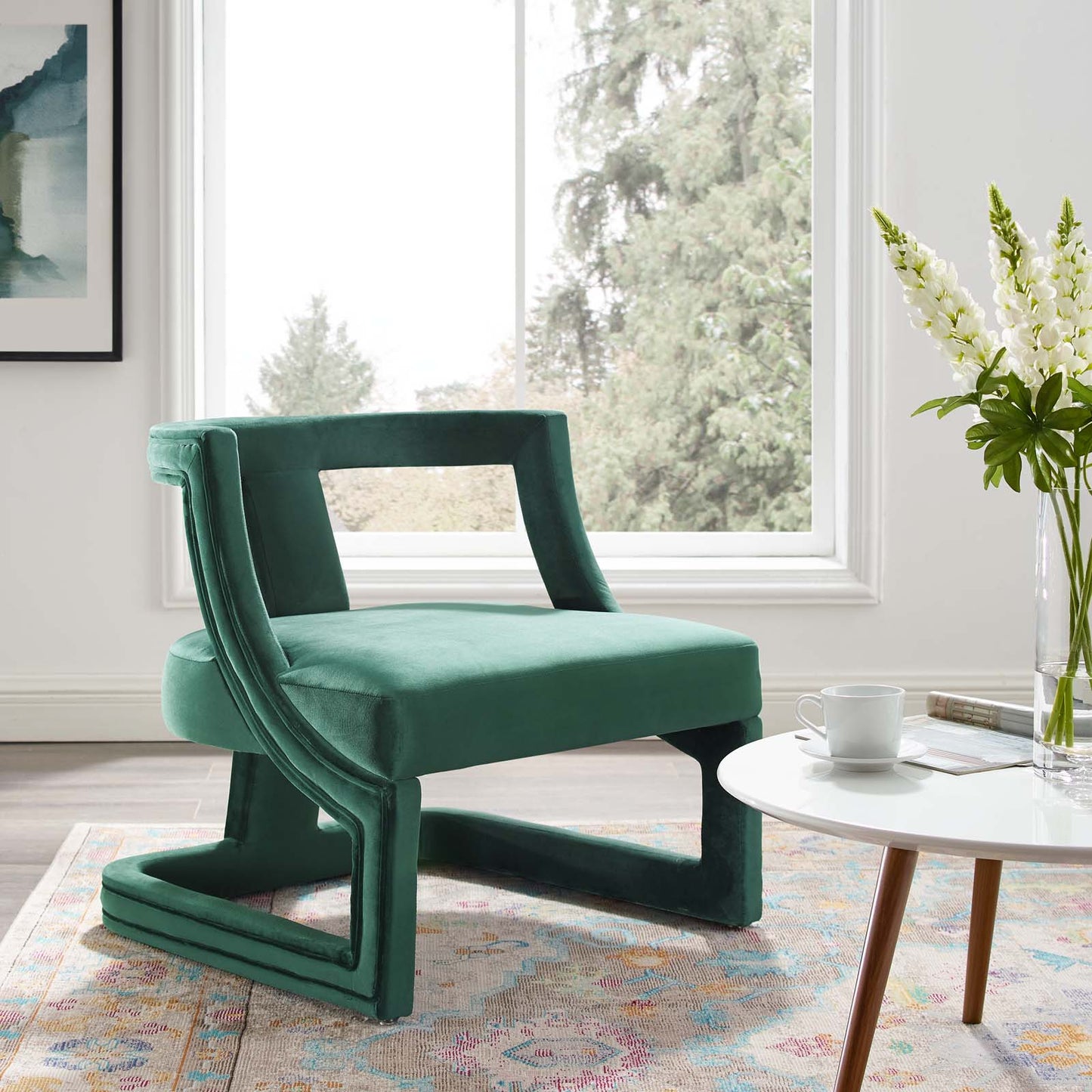 Requisite Accent Lounge Performance Velvet Armchair