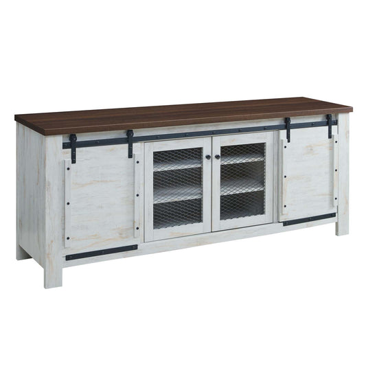 Bennington 71" Rustic Sliding Door TV Stand