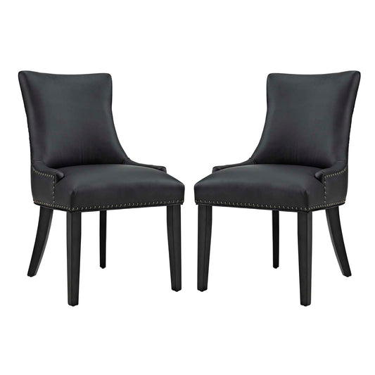 Marquis Faux Leather Dining Chair Set of 2