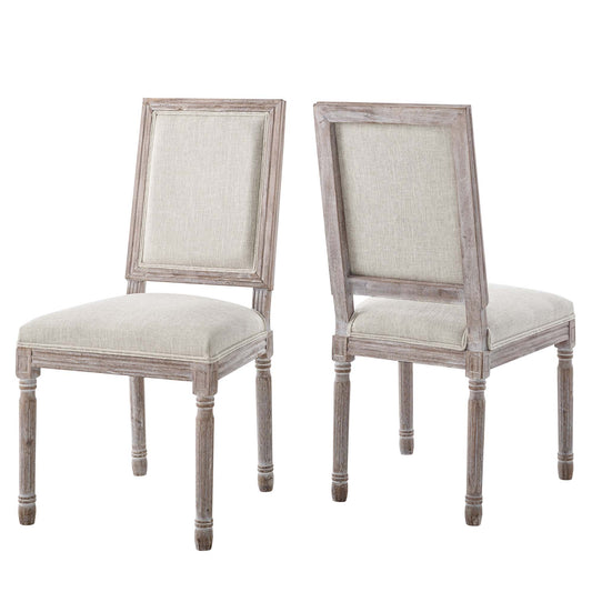 Court Upholstered Fabric Dining Side Chair Set of 2