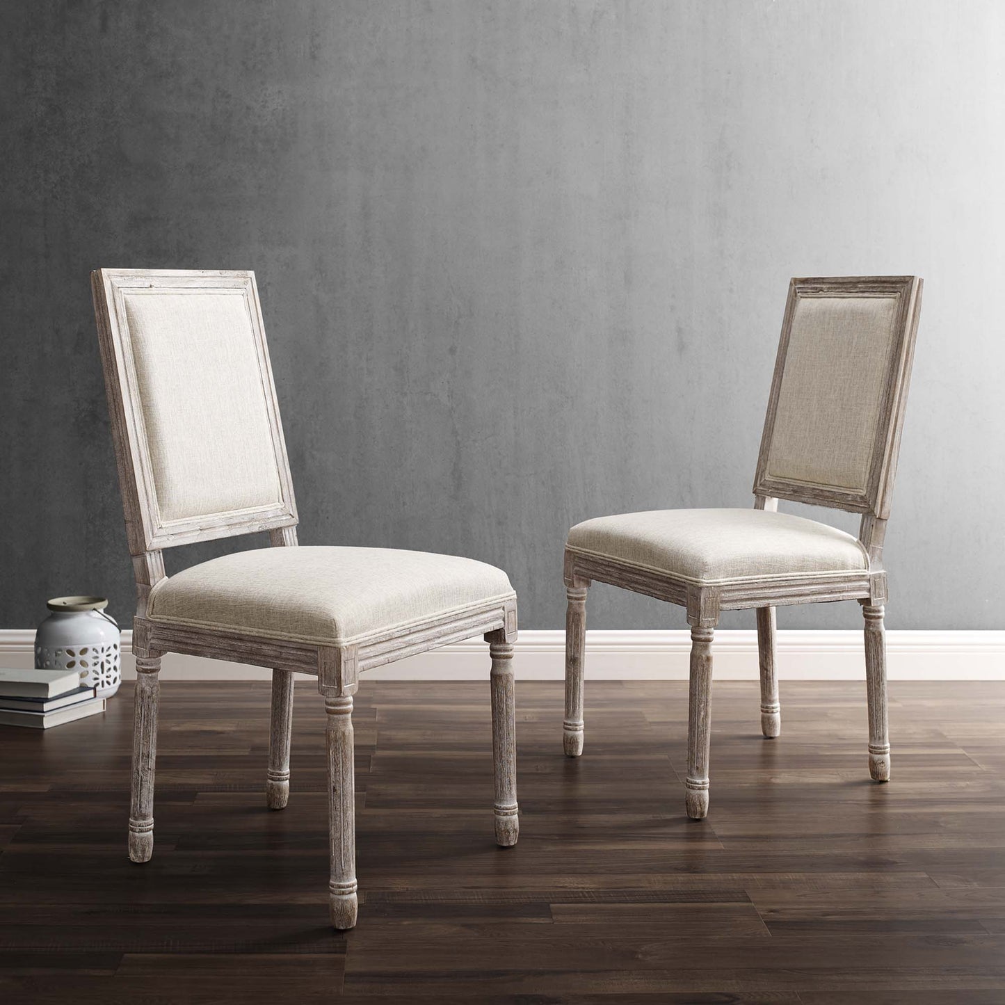 Court Upholstered Fabric Dining Side Chair Set of 2