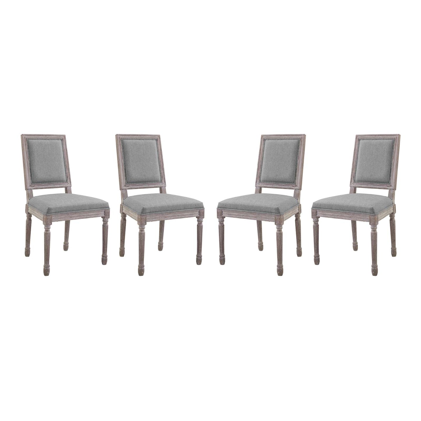 Court Upholstered Fabric Dining Side Chair Set of 4