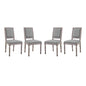 Court Upholstered Fabric Dining Side Chair Set of 4