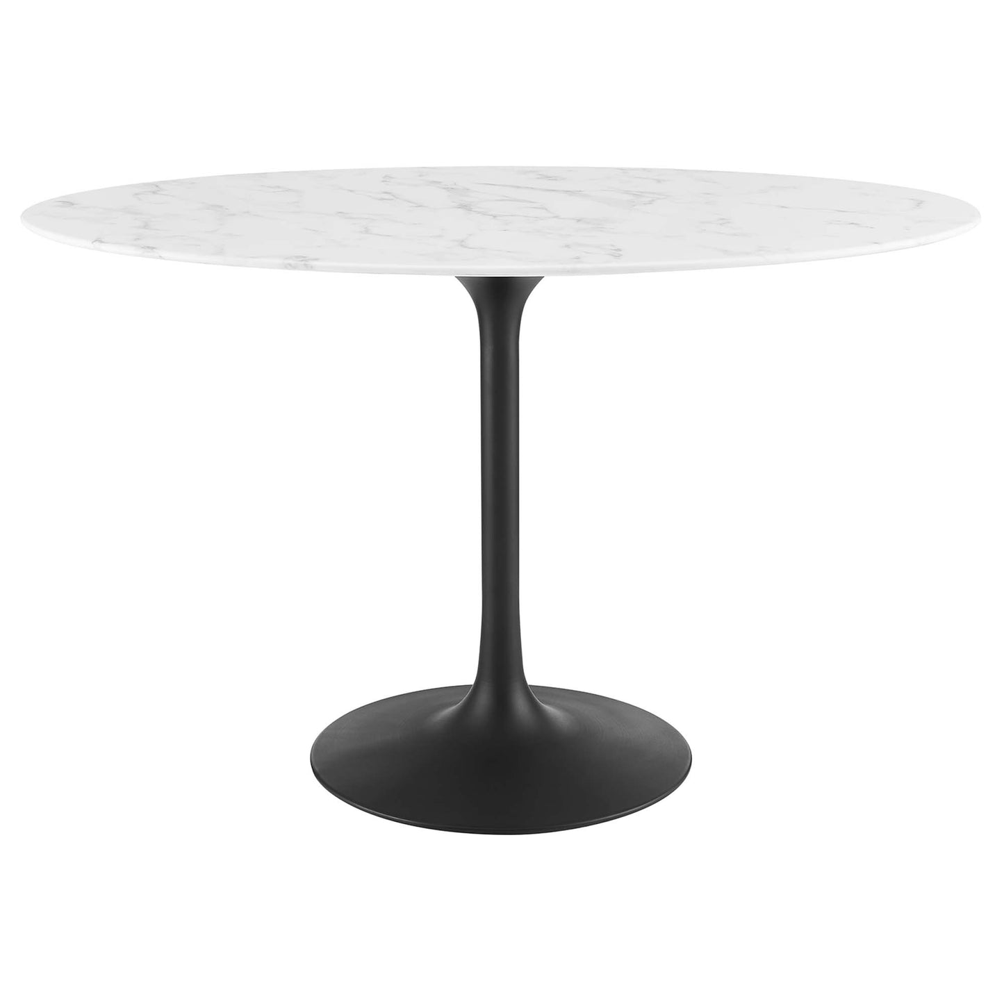 Lippa 48" Oval Artificial Marble Dining Table