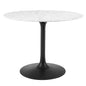 Lippa 40" Round Artificial Marble Dining Table