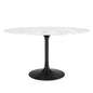 Lippa 54" Oval Artificial Marble Dining Table