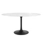 Lippa 60" Oval Artificial Marble Dining Table