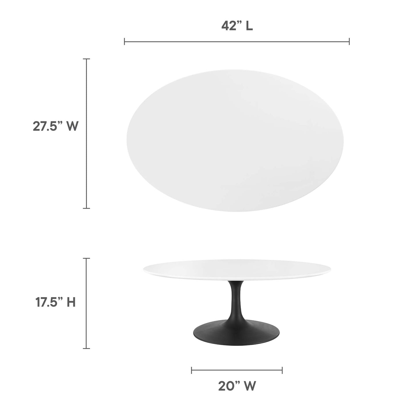 Lippa 42" Oval Coffee Table