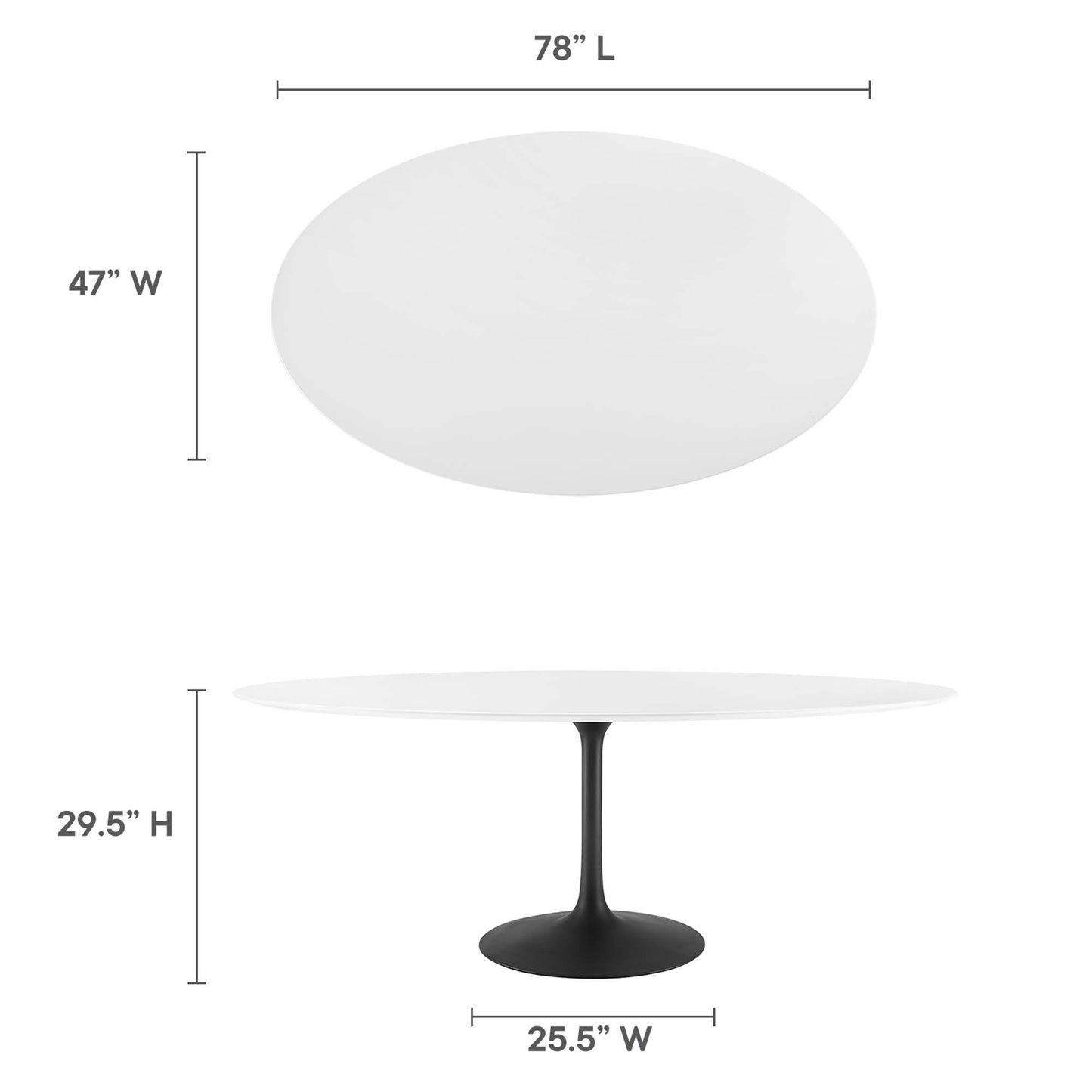 Lippa 78" Oval Dining Table