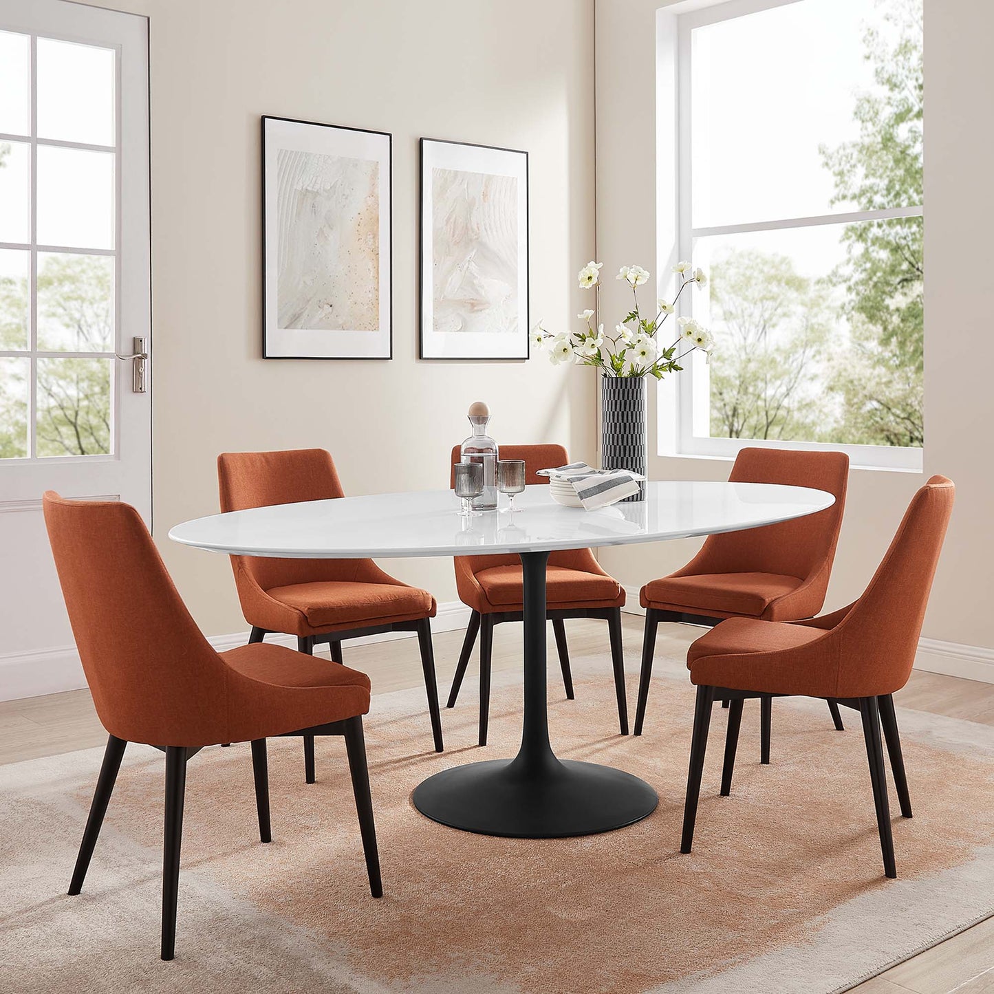 Lippa 78" Oval Dining Table