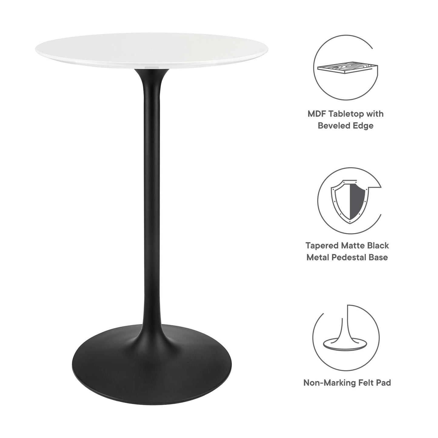 Lippa 28" Round Bar Table