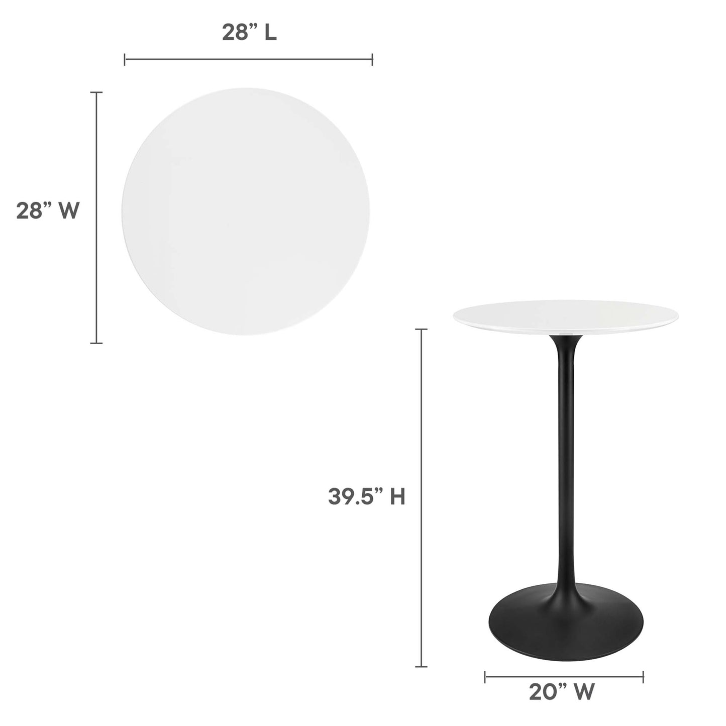 Lippa 28" Round Bar Table