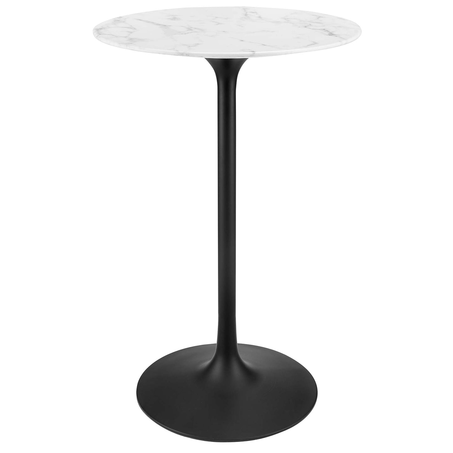 Lippa 28" Round Artificial Marble Bar Table