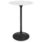 Lippa 28" Round Artificial Marble Bar Table