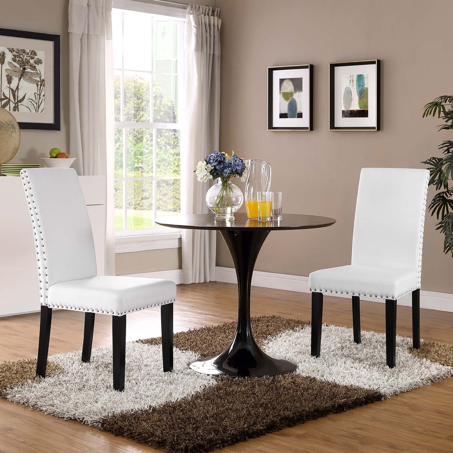 Parcel Vinyl Dining Side Chair Set of 2