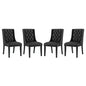 Baronet Vinyl Dining Chair Set of 4