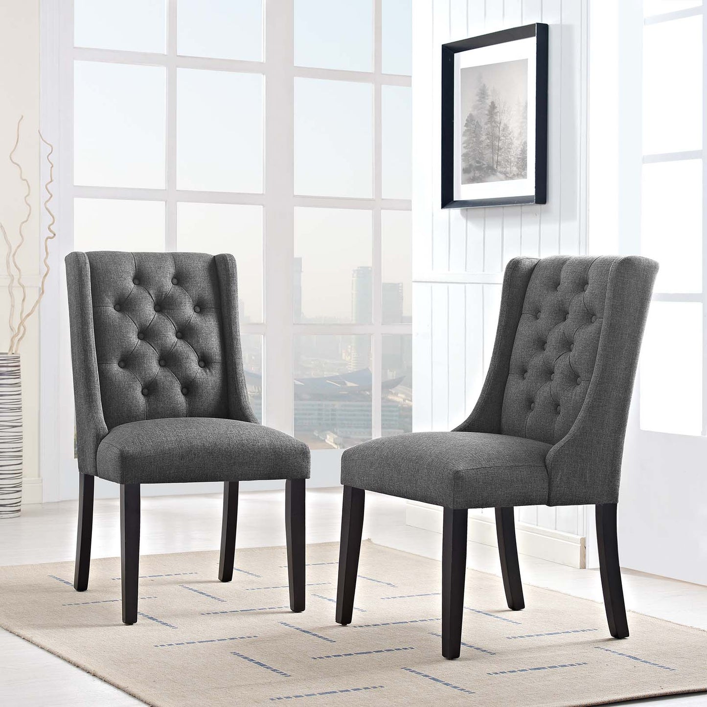 Baronet Fabric Dining Chair Set of 2