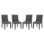 Baronet Fabric Dining Chair Set of 4