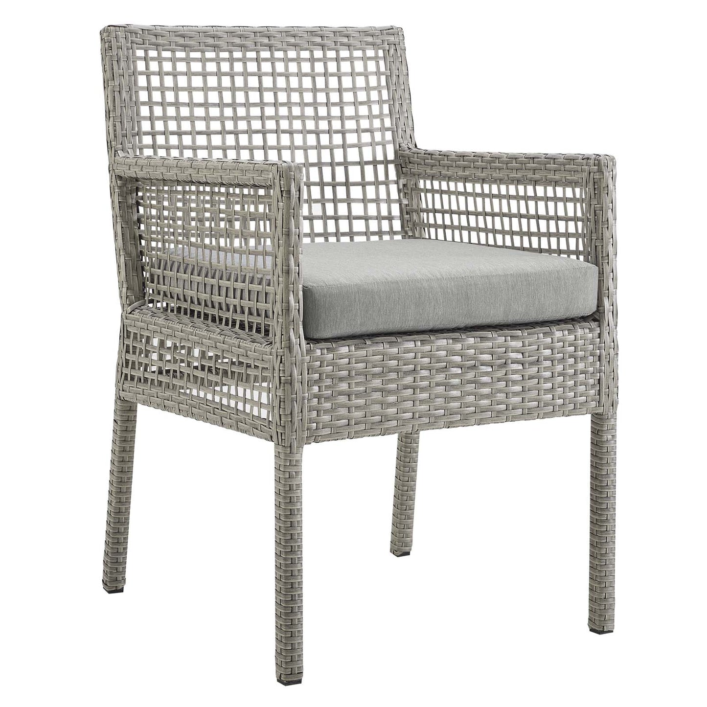 Aura Outdoor Patio Wicker Rattan Dining Armchair Set of 2