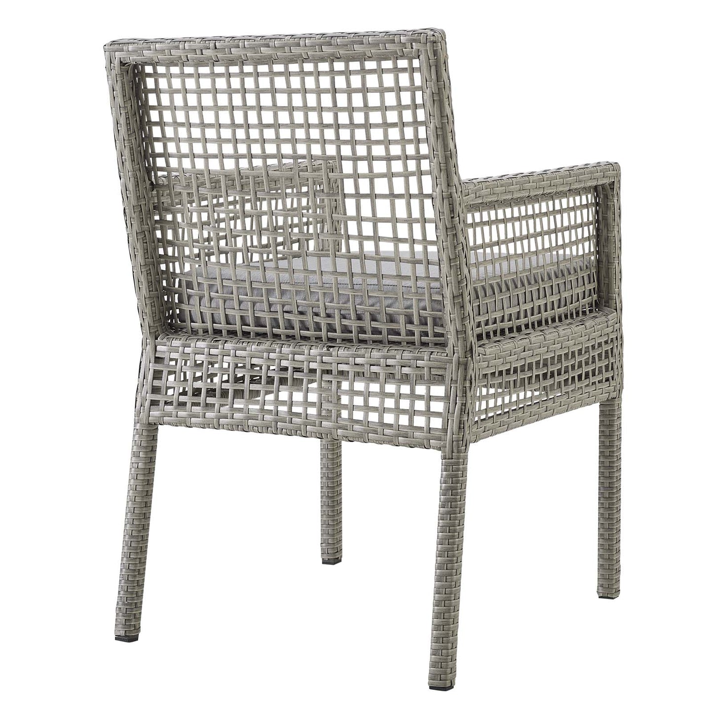 Aura Outdoor Patio Wicker Rattan Dining Armchair Set of 2