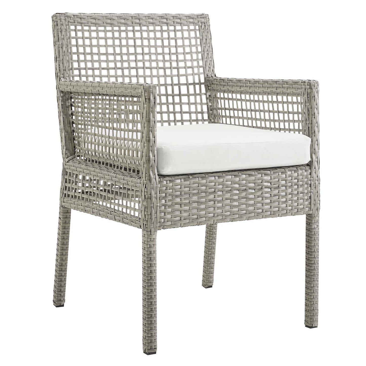 Aura Outdoor Patio Wicker Rattan Dining Armchair Set of 2