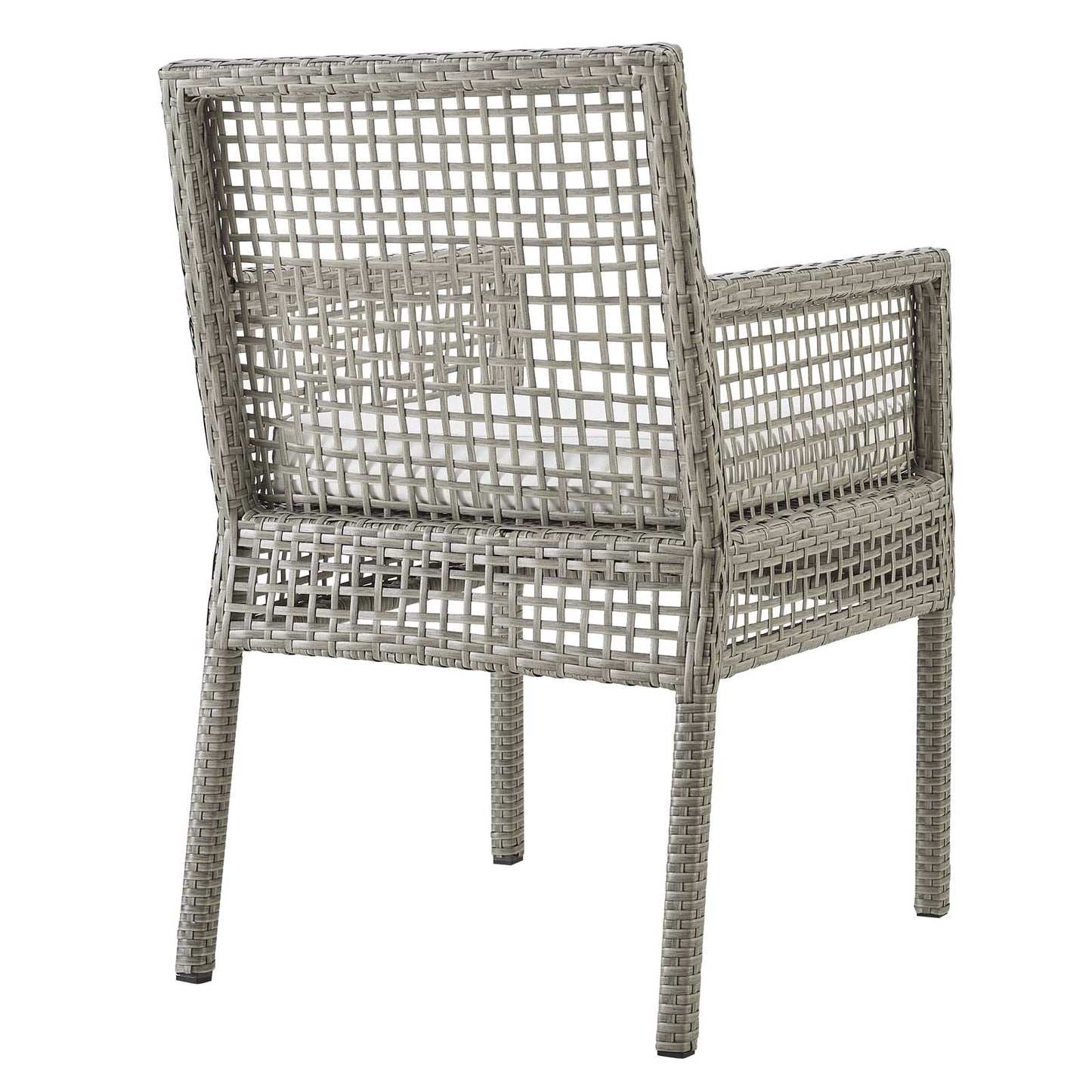 Aura Outdoor Patio Wicker Rattan Dining Armchair Set of 2