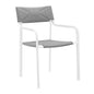 Raleigh Stackable Outdoor Patio Aluminum Dining Armchair